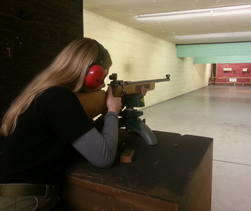 Precision shooting session focusing on firearm safety and handling