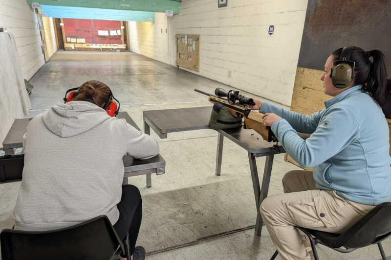 Professional shooting experience at a professional shooting range