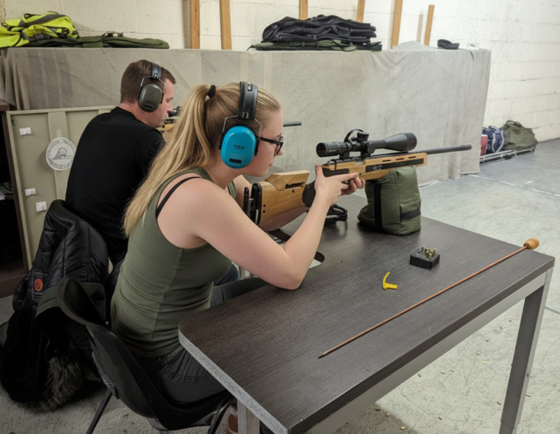 Professional shooting experience at a professional shooting range
