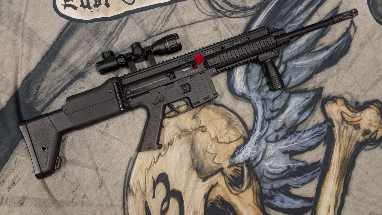 Firearms training session using various sporting firearms